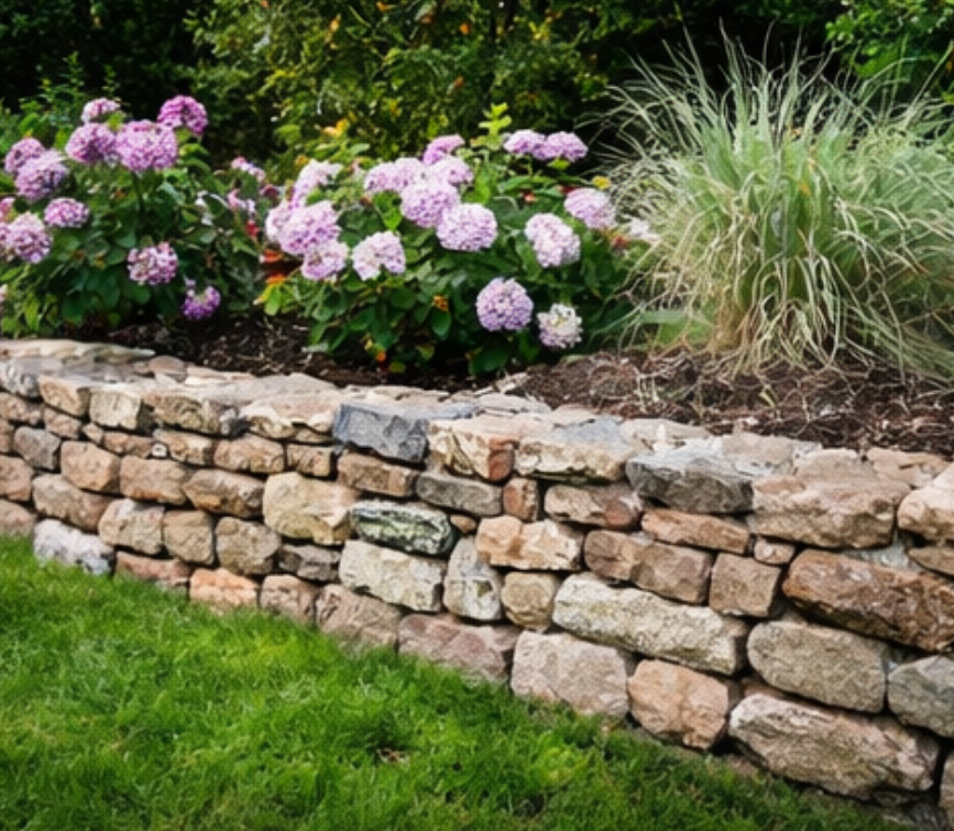stone garden wall